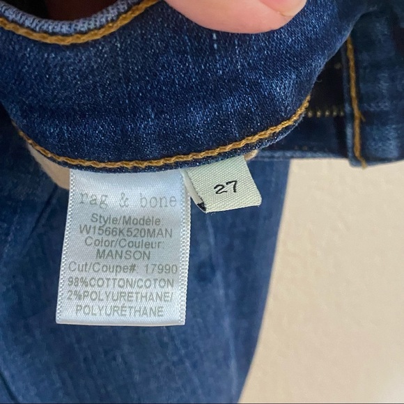 Rag & Bone High-Rise Ankle Skinny Jeans in Manson Wash - Picture 10 of 13